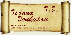 Tijana Dankulov vizit kartica